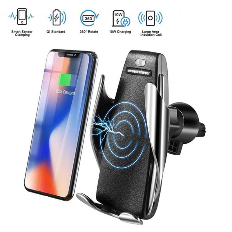 PREMIUM - Automatisch Klemmende Telefoonhouder | Draadloze oplader