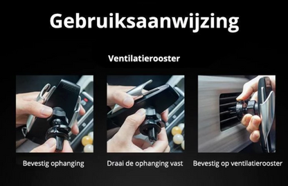 PREMIUM - Automatisch Klemmende Telefoonhouder | Draadloze oplader