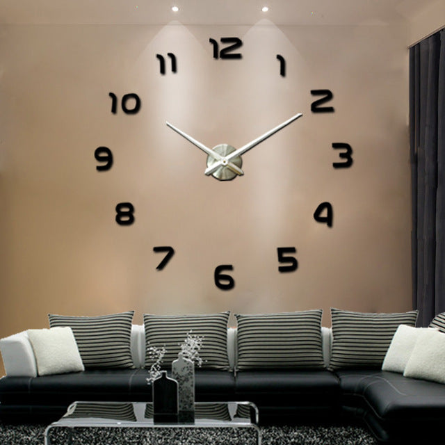 Grote moderne 3D wandklok
