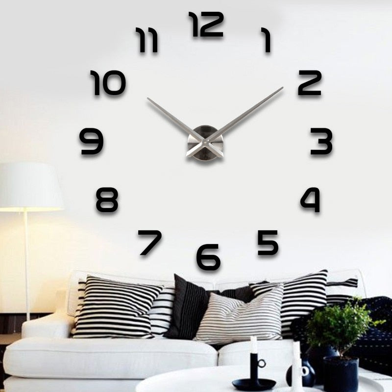 Grote moderne 3D wandklok