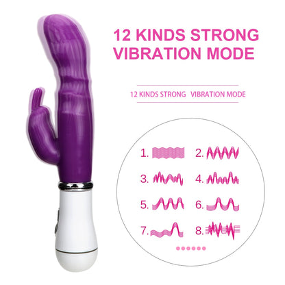 Rabbit Vibrator met 12 Verschillende Standen